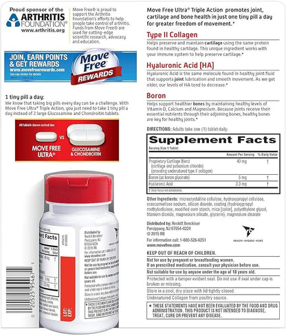 Move Free Type II Collagen, Boron & HA Ultra Triple Action Tablets, Move Free (75 Count In A Bottle) 1 ea