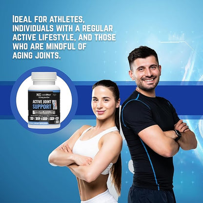 Active Joint Support Supplements | Supports Bones, Muscles & Tissue | Promotes a Healthy Metabolism | Natural Ingredients - Essential Nutrients for Growth & Repair | 60 Count