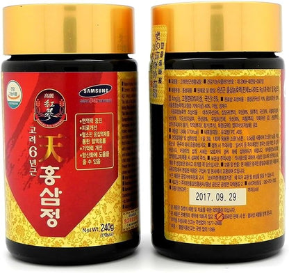 Korean 6years Root Red Ginseng Gold Extract, 240g(8.5oz) X 4ea, Saponin, Panax