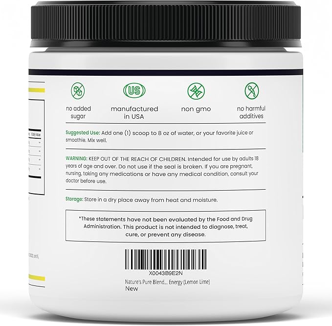 Nature's Pure Blend Liquid Nitric Oxide Supplements for Men – L-Arginine Powder – Nitric Oxide Booster & Circulation Supplement – Blood Flow Support, L Arginine and L Citrulline – 5000 MG