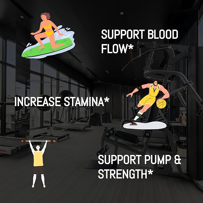 UpNourish Nitric Oxide Booster - L arginine L Citrulline Supplements for Men & Women with Beta Alanine - Support Energy, Circulation, Blood Pressure and Flow, Mixed Berry Flavor 30 Servings