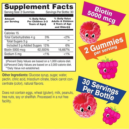 Biotin Kids + Magnesium Citrate Kids, Gummies Bundle - Great Tasting, Vitamin Supplement, Gluten Free, GMO Free, Chewable Gummy