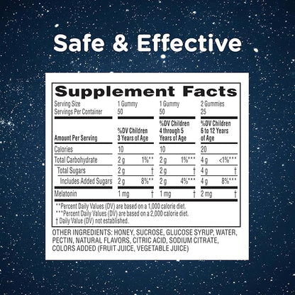 Zarbee's Children's Sleep Gummies with Melatonin, Non-Habit Forming Children's Sleep Gummies Work with Natural Sleep Cycles to Promote Peaceful Sleep, Drug-Free, Natural Strawberry, 60 ct