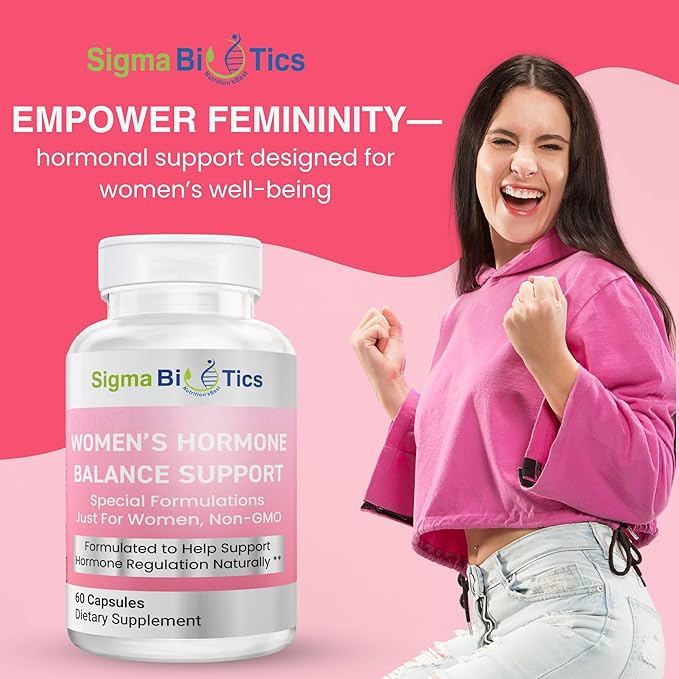 Women’s Hormone Balance Support - Herbal Supplement for Menopause, Hormonal & Reproductive Health - Non-GMO Supplements with Soy Isoflavones, Black Cohosh, Dong Quai - 60 Capsules