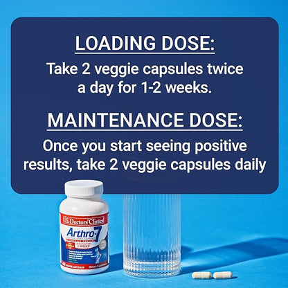 U.S. Doctors’ Clinical Arthro-7 - Clinically Proven Joint Support Complex with Turmeric, Collagen, Bromelain for Flexibility, Mobility, & Strong Cartilage - 180 Capsules(3 Bottles) - 45/90-Day Supply