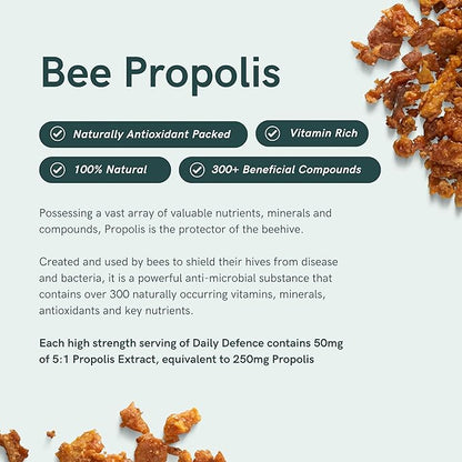 Dr Sosnowski's Daily Defense Immunity Supplements | Hive-led Multi-Vitamin with Bee Propolis, Pollen & Royal Jelly, Vegetable Capsules, 60ct