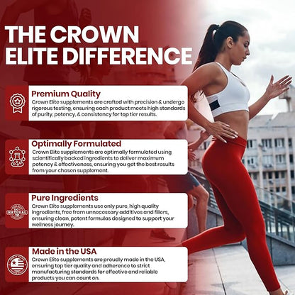 Crown Elite Premium High Absorption CoQ10 Ubiquinone Supplement - Boost Heart Health and Energy Production Naturally, Powerful Antioxidant | Non-GMO, Organic Vegan Capsules | 300mg, 2 Month Supply