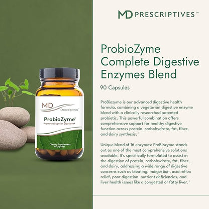 ProbioZyme - Vegetarian Digestive Enzymes - Supplement for Digestive & Gut Health - 90 Capsules