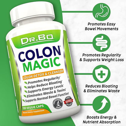 Colon Cleanse Detox Formula - Natural Bowel Cleanser Pills for Intestinal Bloating & Fast Digestive Cleansing - Daily Constipation Relief Supplement Gut, Belly, Stomach - Women Men Herbal Weight Flush