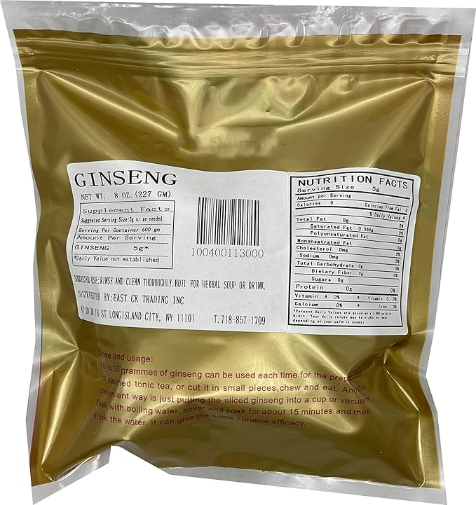 President Brand American Ginseng SKU 0170PB-MIX8-B |Wisconsin Ginseng Root |Culticate Ginseng Root|总统牌美国花旗参|總統牌美國花旗參|Nhân Sâm Mỹ |미국인삼|Prong Ungraded| 8oz Bag, 统参节口