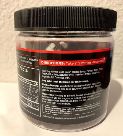 Force Factor Black Maca Gummies, 3-Pack, Black Maca Root to Enhance Male Vitality, Increase Energy & Strength, with BioPerine for Superior Absorption, Delicious Passion Berry Flavor, 180 Gummies