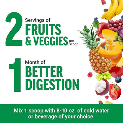 Force Factor Smarter Greens Superfoods + Digestion Powder, 3-Pack, Greens Powder with 2 Billion Probiotics, Digestive Enzymes, and Antioxidants to Detox, Cleanse, and Support Immunity, 90 Servings