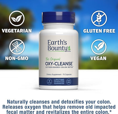 Earth's Bounty - Oxy-Cleanse Colon Conditioner - Gentle Colon Cleanse for Digestive Wellness - Constipation Relief - Natural Colon Detox - 75 Capsules