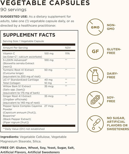 Solgar No. 7 - Joint Support and Comfort - 90 Vegetarian Capsules - Increased Mobility & Flexibility - Gluten-Free, Dairy-Free, Non-GMO - 90 Servings