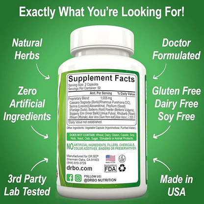 Colon Cleanse Detox Formula - Natural Bowel Cleanser Pills for Intestinal Bloating & Fast Digestive Cleansing - Daily Constipation Relief Supplement Gut, Belly, Stomach - Women Men Herbal Weight Flush
