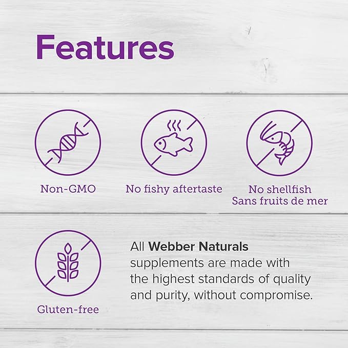 Webber Naturals Fish Oil 2850 mg, High Potency, 1800 mg Omega-3 per Serving, 240 Clear Enteric Softgels, No Fishy Aftertaste, Ultra-Purified, Supports Heart, Cognitive, and Joint Health