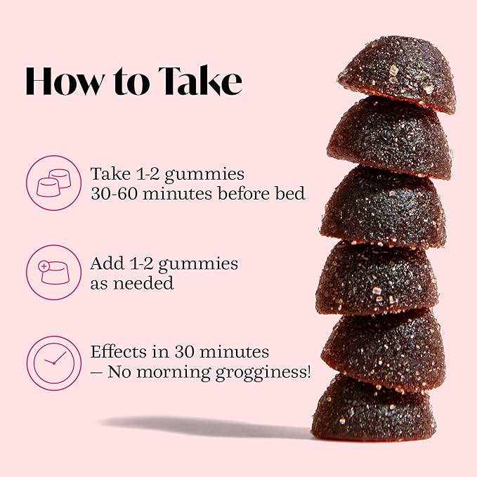 Winged Wellness Sleepyhead Natural Sleep Gummies for Women - Prime Sleep Support Aid for Adults with 3mg Melatonin, L-Theanine, 5-HTP - Blueberry Lavender Flavored - 30 Servings