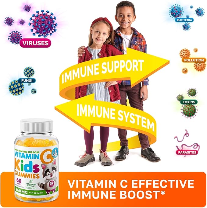 DR. MORITZ Complete Wellness Duo - Kids Magnesium Gummies (60 Count) - Sugar-Free with Vitamin C (60 Count 2 Pack)