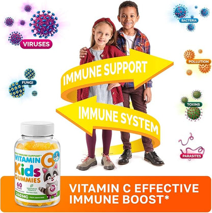 DR. MORITZ Complete Wellness Duo - Kids Magnesium Gummies (60 Count) - Sugar-Free with Vitamin C (60 Count 2 Pack)
