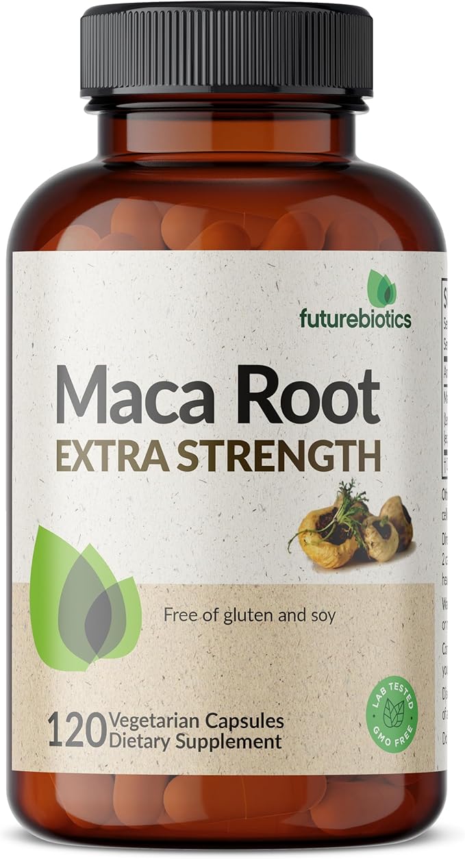 Futurebiotics Maca Root Extra Strength Supports Energy, Stamina & Reproductive Health, Non-GMO, 120 Vegetarian Capsules