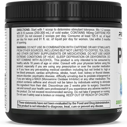 PEScience Prolific Energy Pre Workout – L Citrulline for Nitric Oxide, Rhodiola & CDP Choline Nootropic for Focus – Preworkout for Men & Women – 40 Scoops, Sour Green Apple