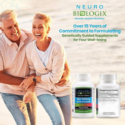 Neuro biologix High-Potency D Chiro Inositol for Men & Women 500mg - Comprehensive D Chiro Inositol Supplement to Support Hormone Balance, Mood and Energy - 60 Vegetable Capsules