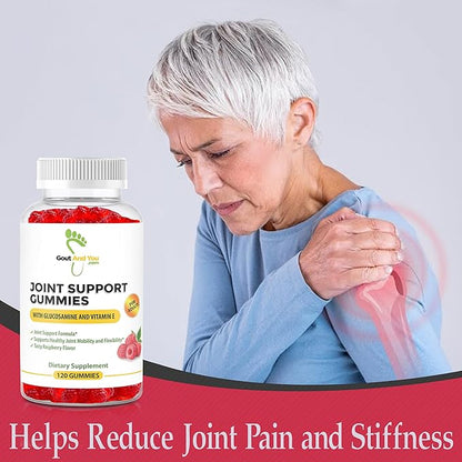 120 Extra Strength Joint Support Chewable Gummies with Glucosamine & Vitamin E - Natural Joint & Flexibility Support