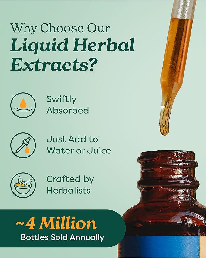 Herb Pharm Organic Ashwagandha Liquid Extract, Alcohol-Free: Mood Support Supplement, Vegan Ashwagandha Root Glycerite, Tasty Non-Bitter Adaptogen Extract for Adults, Non-GMO, 1 Oz
