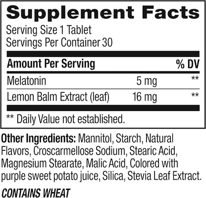 OLLY Extra Strength Sleep Fast Dissolve Tablets, 5mg Melatonin, Vegan, Strawberry - 30ct (Pack of 2)