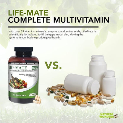 Natural Wonders Life Mate – Multivitamin Supplement | Prenatal Multi-Vitamins for Women with Nutritional and Immune Support | Energy Supplements for Men & Women (120 Capsules)