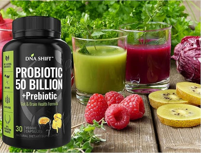 Probiotics for Women and Men - 11 strains - 50 Billion CFU - Probiotic Supplement for Digestive Health - Gut Health - Supports Constipation, Diarrhea, Gas & Bloating - 30ct