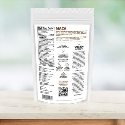 Organic Gelatinized Maca Powder, 8oz or 227g 1 Bag, Peruvian Maca Root. Vegan, USDA Organic, Non-GMO, Gluten-Free, Keto-Friendly Adaptogen Used to Boost Energy, Vitality, and Endurance