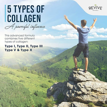 Multi Collagen Protein Powder Packets - Types I, II, III, V & X - Hydrolyzed Grass Fed Bovine, Wild Caught Fish, & Free-Range Chicken & Eggshell Collagen. Non-GMO, Halal, (10g Each, 20 Packets)