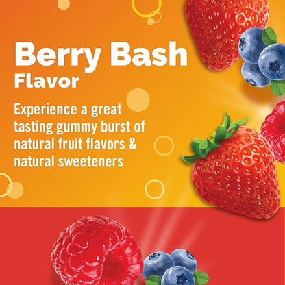 Emergen-C Kidz Daily Immune Support Dietary Supplements, Flavored Gummies with Vitamin C and B Vitamins for Immune Support, Berry Bash - 44 Count
