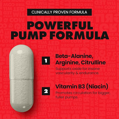 Gains in Bulk L Arginine Amino Acids Supplement for Nitric Oxide Support, Supplements for Men with L-Arginine, L Citrulline and L Ornithine, Muscle Pump, Energy and Heart Health Support, 90 Capsules