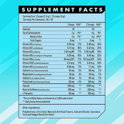 Advanced Energy - Energy Boosting Formula with Electrolytes for Hydration - L-Theanine to Combat Jitters - Sugar Free & Keto Friendly - No Maltodextrin (40 Servings) (Ramune)