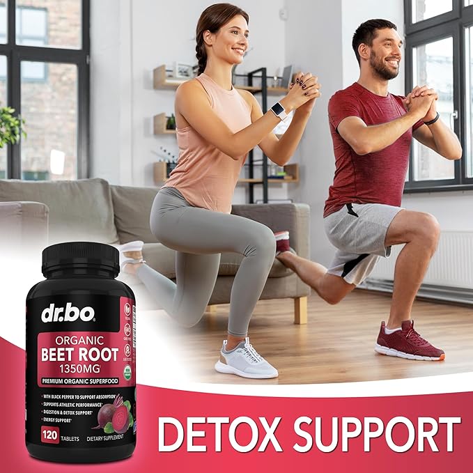 Organic Beet Root Capsules Supplements - 1350mg Beetroot Powder Extract Pills, Organic Beet Root Powder Supplement, Super Nitric Oxide Beets High Circulation Total Vitamins Support - 120 Beets Tablets