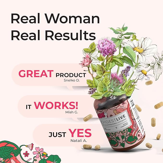 Laxative, Constipation Relief for Women - Stool Softener - 100% Natural - 100 Capsules - Female Colon Cleanse, Detox - Gas and Bloating Relief - Vegan, Gluten and GMO Free