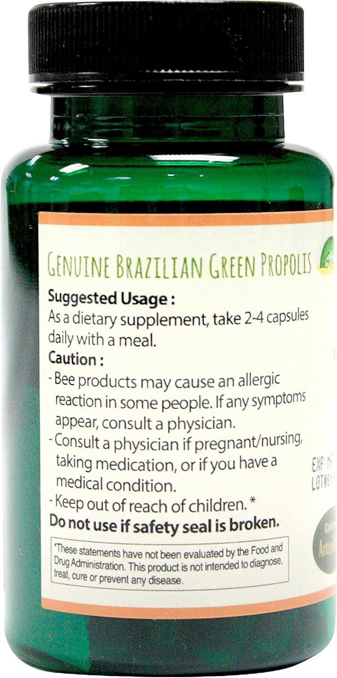 Greenbow Green Propolis – Genuine Brazilian Green Propolis, Contains Artepillin C – One of The Most Nutrition Packed (Vegan Capsule)