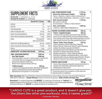 Cardio Cuts 4.0 - Grape Gusher,20 servings (Pack of 1)