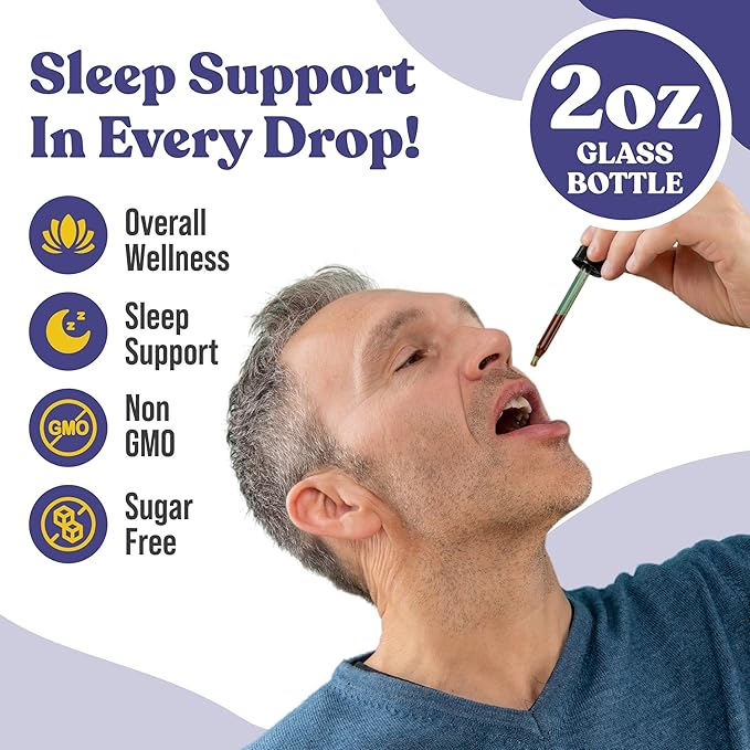 Advanced Sleep Support Supplement - Liquid Delivery for Better Absorption - Melatonin, Magnesium, Theanine, Valerian, Passionflower, Chamomile & More!
