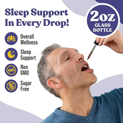 Advanced Sleep Support Supplement - Liquid Delivery for Better Absorption - Melatonin, Magnesium, Theanine, Valerian, Passionflower, Chamomile & More!