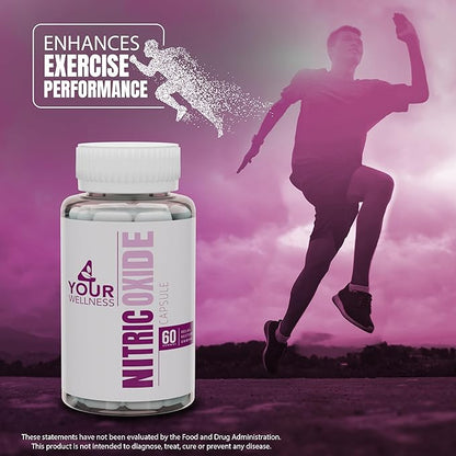 Nitric Oxide Supplement, with L Arginine and L Citrulline Boosting Nitric Oxide Production, Blood Pressure, and Circulation, Gluten Free, Non-GMO, Kosher (60)