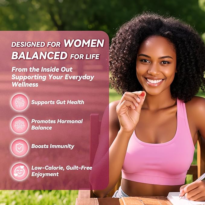 (Pack of 2 Premium Feminine Balance Gummies Sugar Free Multivitamin Gummies for Women 60 Count