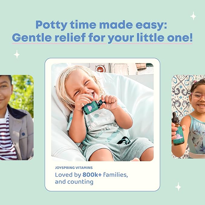 JoySpring Potty Wise Drops – Natural Constipation Relief for Kids & Toddlers – Elderberry, Licorice Root Extract, Fennel Seed & Senna – Sugar-Free Vegan Liquid Blend Supplement (1 fl oz) 30 Servings