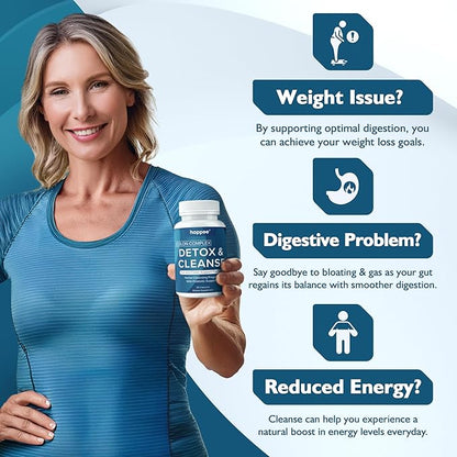 Colon Cleanser & Detox for Weight Loss Support - 15 Day Colon Cleanse Pills & Gut Support Probiotics Men Women - Fast Natural Laxatives Constipation Relief - Intestinal Cleanse for Digestive Health