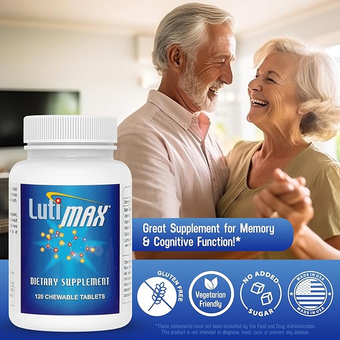 Lutimax Luteolin Complex w/Rutin - Immune Support Brain Supplements - Bioflavonoids w/Vitamin C, D & E for Joint, Muscle, & Dietary Issues - Antioxidants Supplement w/Immune Support - 120 Tablets