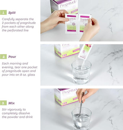 Pregnitude Reproductive Fertility Support - Helps Promote Regular Ovulation - Menstrual Cycles, and Increase Quality of Eggs - 60 Day Supply 120 Packets