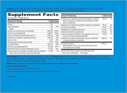 Emergen-C Immune+ Triple Action Immune Support Powder, BetaVia (R), 1000mg Vitamin C, B Vitamins, Vitamin D and Antioxidants, Super Orange – 50 Count