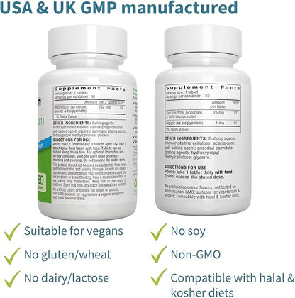 Triple Magnesium Complex + Zinc Complex Vegan Bundle, High Absorption Chelated Magnesium + 25mg Chelated Zinc Picolinate & Bisglycinate with Copper, by Igennus